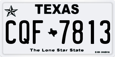 TX license plate CQF7813