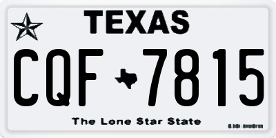 TX license plate CQF7815
