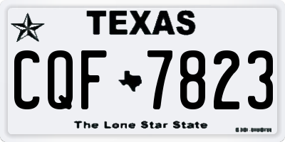 TX license plate CQF7823