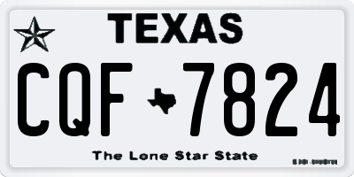 TX license plate CQF7824