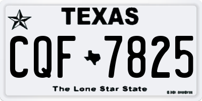 TX license plate CQF7825