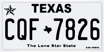 TX license plate CQF7826