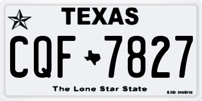 TX license plate CQF7827