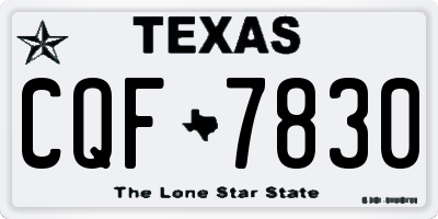 TX license plate CQF7830
