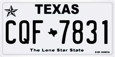 TX license plate CQF7831