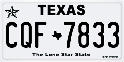 TX license plate CQF7833