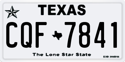 TX license plate CQF7841