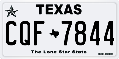 TX license plate CQF7844