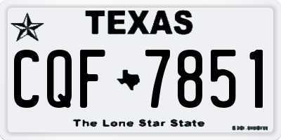 TX license plate CQF7851