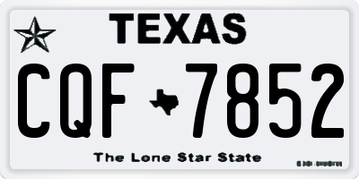 TX license plate CQF7852