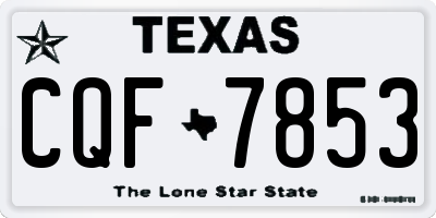 TX license plate CQF7853