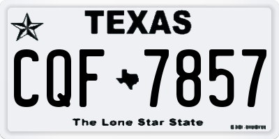 TX license plate CQF7857