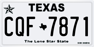TX license plate CQF7871