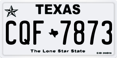 TX license plate CQF7873