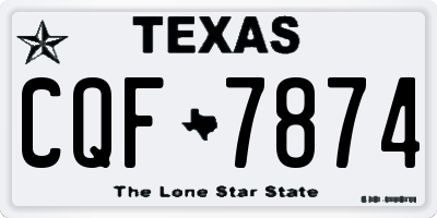 TX license plate CQF7874