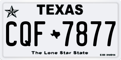 TX license plate CQF7877