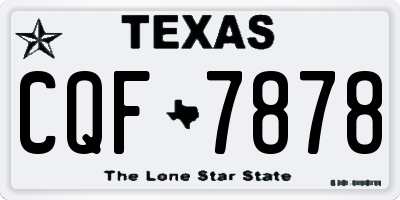 TX license plate CQF7878