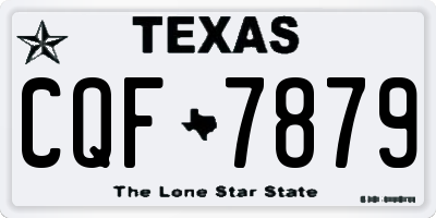 TX license plate CQF7879