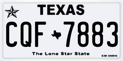 TX license plate CQF7883