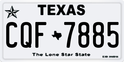 TX license plate CQF7885