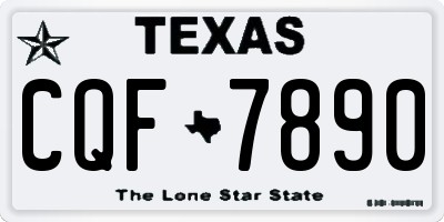 TX license plate CQF7890