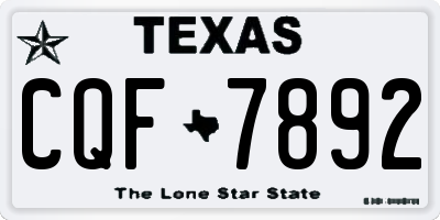 TX license plate CQF7892