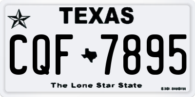 TX license plate CQF7895