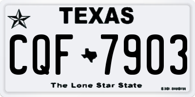 TX license plate CQF7903