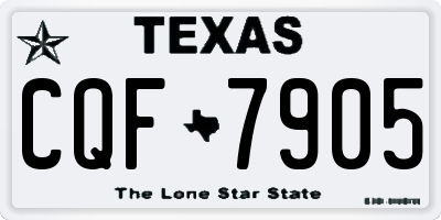 TX license plate CQF7905