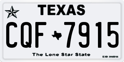 TX license plate CQF7915