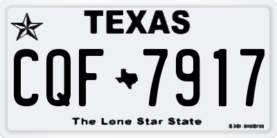TX license plate CQF7917