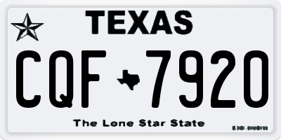 TX license plate CQF7920