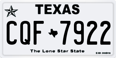 TX license plate CQF7922