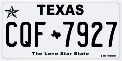 TX license plate CQF7927
