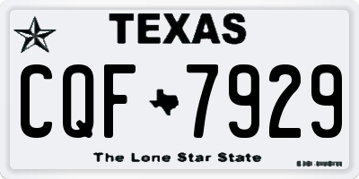 TX license plate CQF7929
