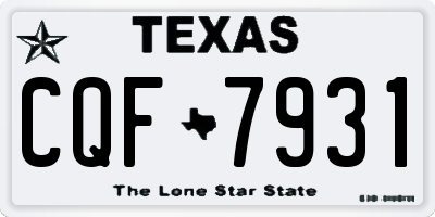 TX license plate CQF7931