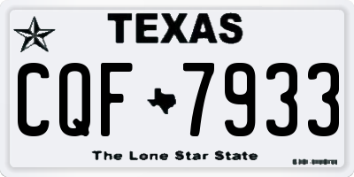 TX license plate CQF7933