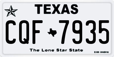 TX license plate CQF7935