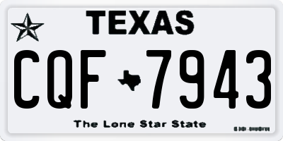 TX license plate CQF7943