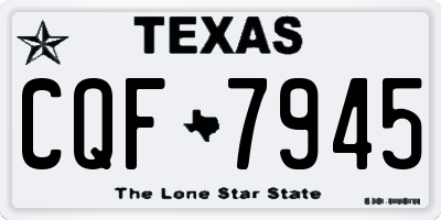 TX license plate CQF7945