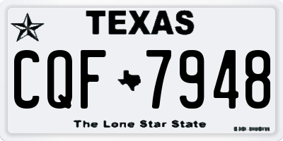 TX license plate CQF7948