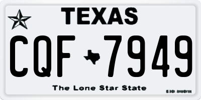 TX license plate CQF7949