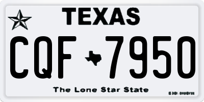 TX license plate CQF7950