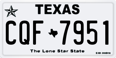 TX license plate CQF7951