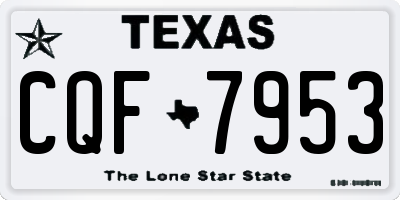 TX license plate CQF7953