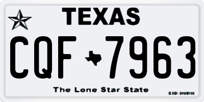 TX license plate CQF7963