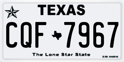 TX license plate CQF7967