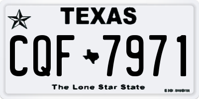 TX license plate CQF7971