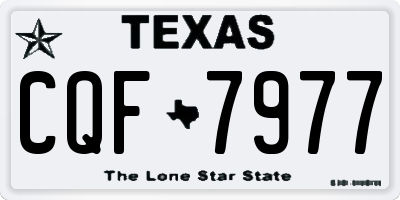 TX license plate CQF7977