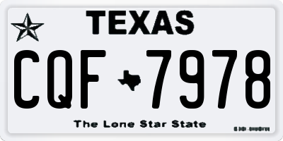 TX license plate CQF7978